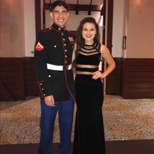 Betsy Adam Black Evening Gown